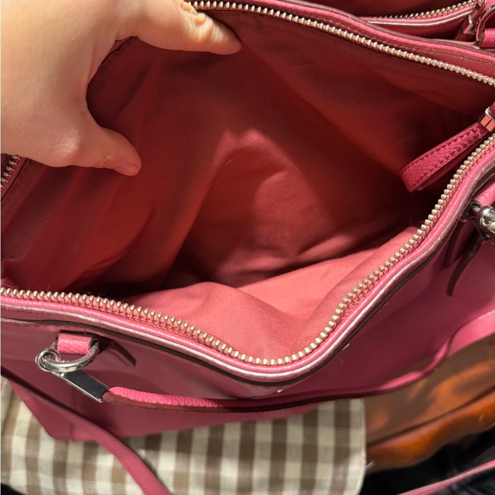 Coach Raspberry Leather Shoulder Bag and Wallet Set - Picture 7 of 7